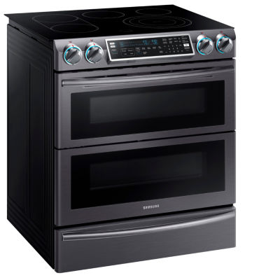 Samsung 5.8 cu. ft. Smart Wi-Fi Enabled Flex Duo™ With Dual Door Slide-In Double Oven Electric Range