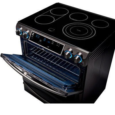 Samsung 5.8 cu. ft. Smart Wi-Fi Enabled Flex Duo™ With Dual Door Slide-In Double Oven Electric Range