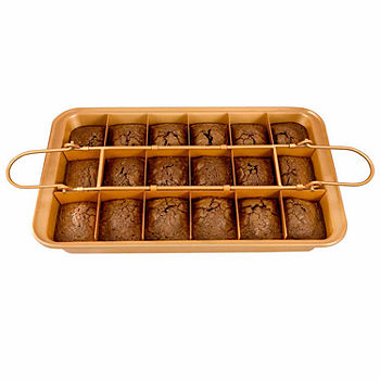 18 Holes Brooklyn Brownie Copper Nonstick Baking Pan B,sy
