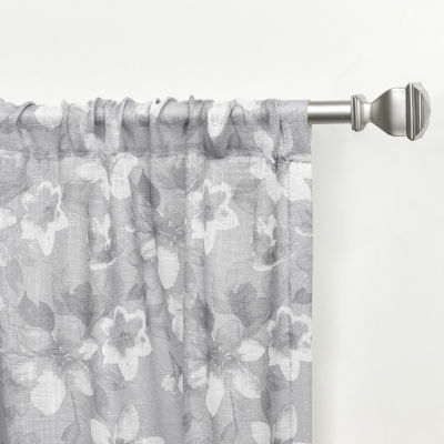 Nicole Miller Dara Light-Filtering Rod Pocket Set of 2 Curtain Panel