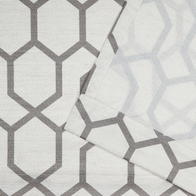 Nicole Miller Hexa Back Tab Light-Filtering Set of 2 Curtain Panel