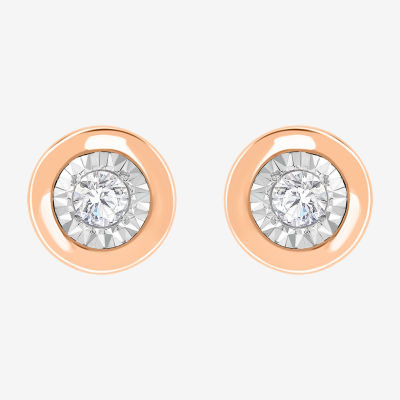 1/10 CT. T.W. Lab Grown Diamond Sterling Silver 5.9mm Round Stud Earrings