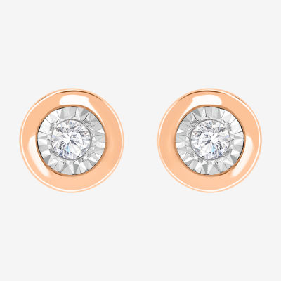 1/10 CT. T.W. Lab Grown Diamond Sterling Silver 5.9mm Round Stud Earrings