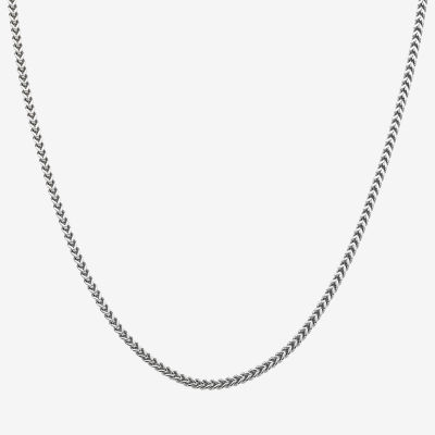 Stainless Steel Inch Solid Wheat Chain Necklace