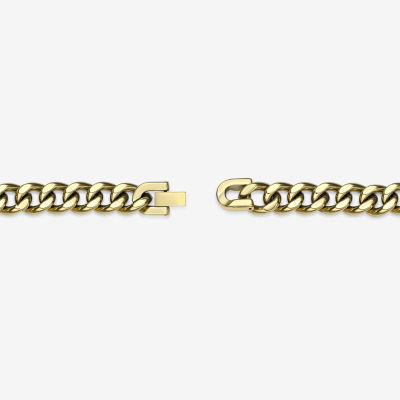 Mens Stainless Steel & Gold-Tone IP 22" 12mm Chunky Curb Chain