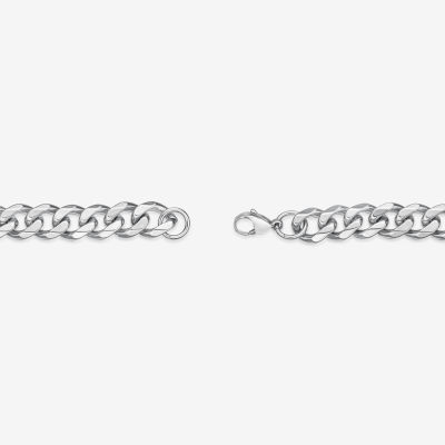 Mens Stainless Steel 22" 11mm Beveled Curb Chain