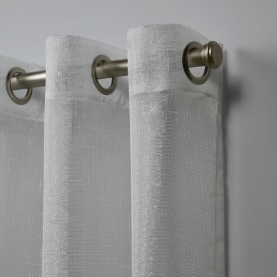 Nicole Miller Iceland Sheer Grommet Top Set of 2 Curtain Panel