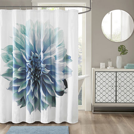 Madison Park Quinn Shower Curtain, One Size, Blue