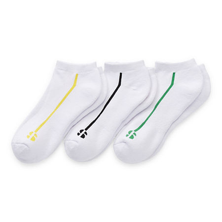Sports Illustrated 3 Pair Low Cut Socks Womens, 4-10 , White