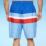 Outdoor Oasis Mens Striped Swim Trunks Big and Tall