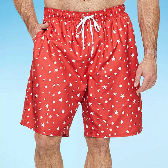 Outdoor Oasis Mens Star Swim Trunks Big and Tall