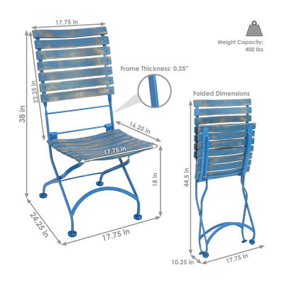 1 Pair Patio Dining Chair