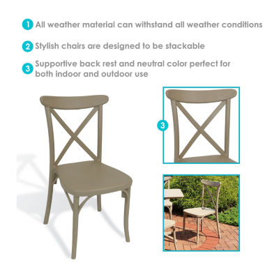 Casual 1 Pair Patio Dining Chair