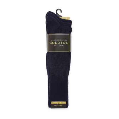 Gold Toe Fluffies Mens 3 Pair Big and Tall Crew Socks