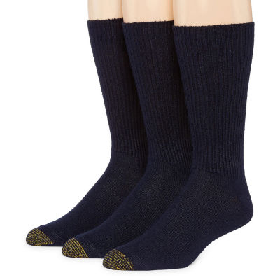 Gold Toe Fluffies Mens 3 Pair Big and Tall Crew Socks