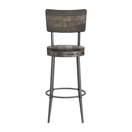 Jennings Swivel Bar Stool, One Size, Gray