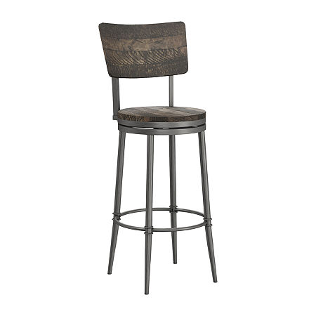 Jennings Swivel Bar Stool, One Size, Gray