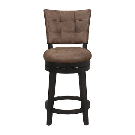 Kaede Counter Height Swivel Bar Stool, One Size, Black