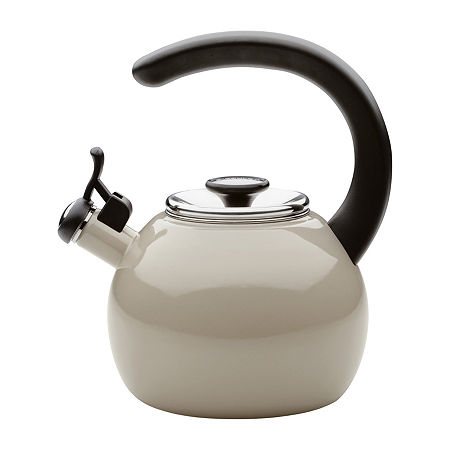 Circulon Enamel On Steel 2-Qt. Whistling Induction Tea Kettle With Flip-Up Spout, One Size, Gray