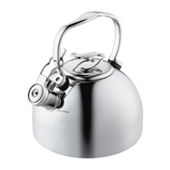Farberware Stainless Steel Egg-Shaped Whistling Tea Kettle, 2.3-Quart - Silver
