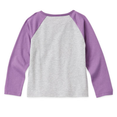 Okie Dokie Toddler & Little Girls Round Neck Long Sleeve T-Shirt