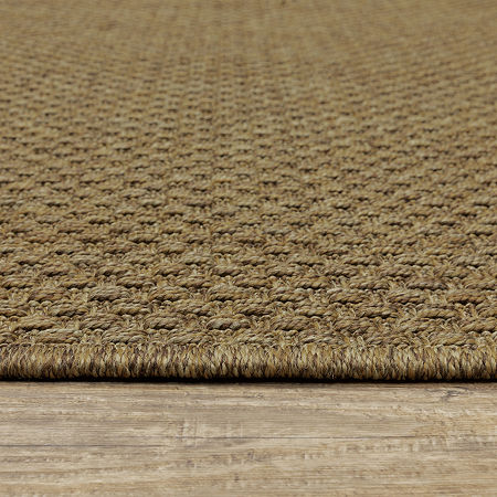 Covington Home Kehlani Panama Weave Indoor Outdoor Rectangular Area Rug, One Size, Brown