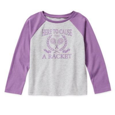 Okie Dokie Toddler & Little Girls Round Neck Long Sleeve T-Shirt