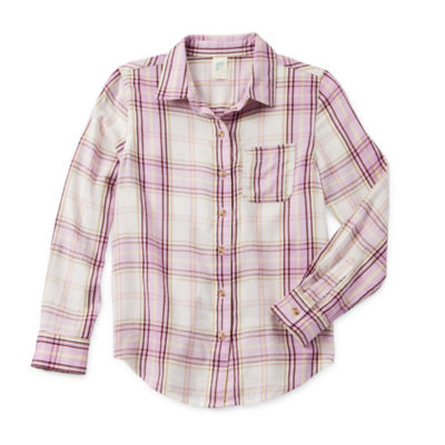 Thereabouts Little & Big Girls Long Sleeve Button-Down Shirt - JCPenney