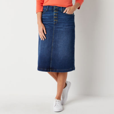 Long jean shop skirts jcpenny