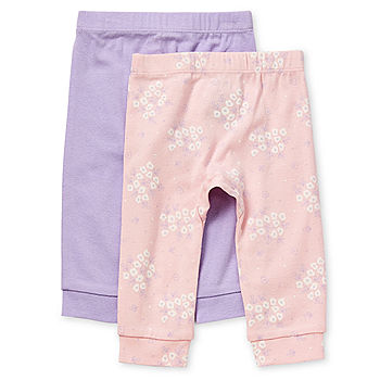 Okie Dokie Baby Girls 2-pc. Cuffed Pull-On Pants, Color: Floral
