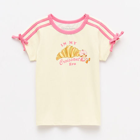 Grayson Little Toddler Girls Crew Neck Short Sleeve Relaxed Fit Strawberry Shortcake Graphic T-Shirt, 5t, White