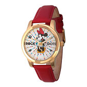 Disney Alice in Wonderland Womens Black Leather Strap Watch Wds000356