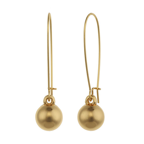 Liz Claiborne Ball Drop Earrings, Color: Gold Tone - JCPenney