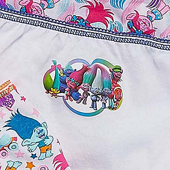 New Girls 7 Pack Toddler Underwear 7 Briefs Multipack Trolls Multi Color  Size 4T