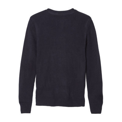 French Toast Little & Big Kid Girls Crew Neck Long Sleeve Button Cardigan