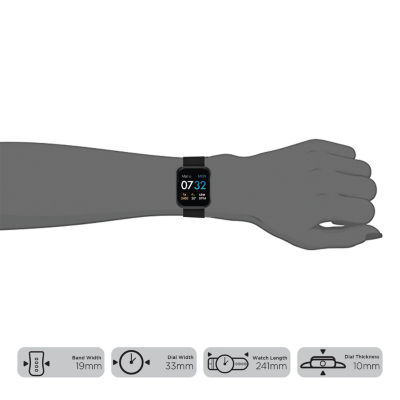 Kendall + Kylie Womens Multi-Function Black Smart Watch 900112b-42-G41