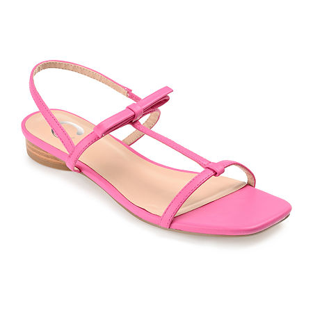 Journee Collection Womens Zaidda Flat Sandals, 6 Medium, Pink