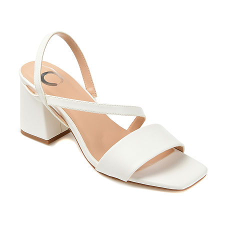 Journee Collection Womens Lirryc Heeled Sandals, 10 Medium, White