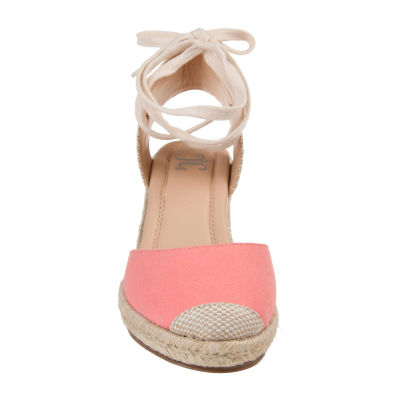 Journee Collection Womens Monte Lace-up Round Toe Espadrille Wedge