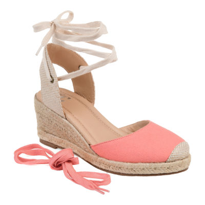 Journee Collection Womens Monte Lace-up Round Toe Espadrille Wedge