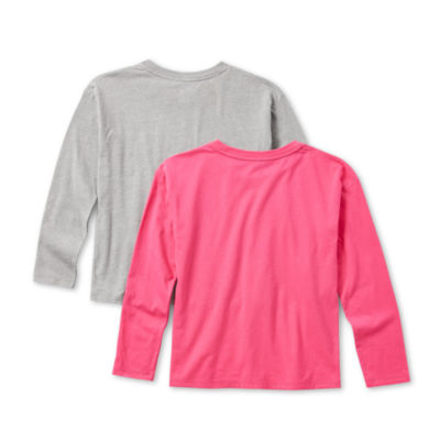 Thereabouts Little & Big Girls 2-pc. Round Neck Long Sleeve T-Shirt