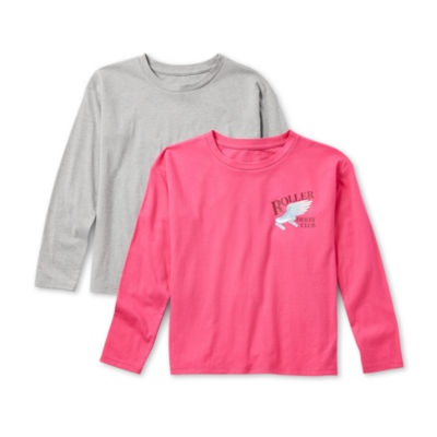 Thereabouts Little & Big Girls 2-pc. Round Neck Long Sleeve T-Shirt