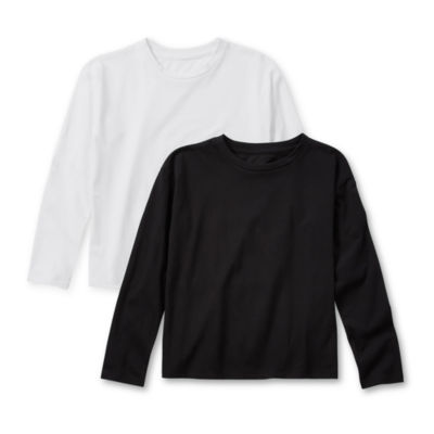 Thereabouts Little & Big Girls 2-pc. Round Neck Long Sleeve T-Shirt