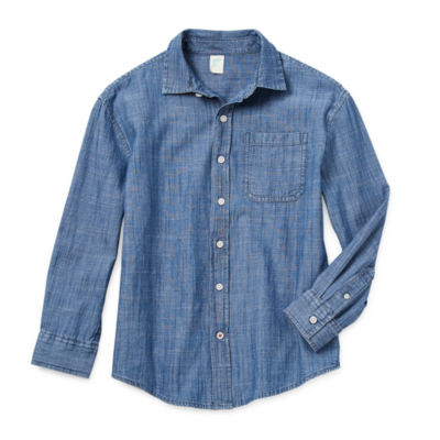 Thereabouts Little u0026 Big Boys Long Sleeve Button-Down Shirt