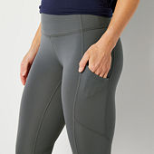 Xersion Xwarmth Fleece Womens High Rise Quick Dry 7/8 Ankle Leggings,  Color: Tahoe Teal - JCPenney