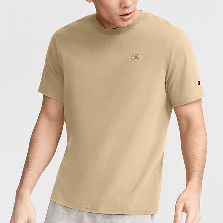 Champion Mens Crew Neck Short Sleeve T-Shirt, Xx-large, Beige