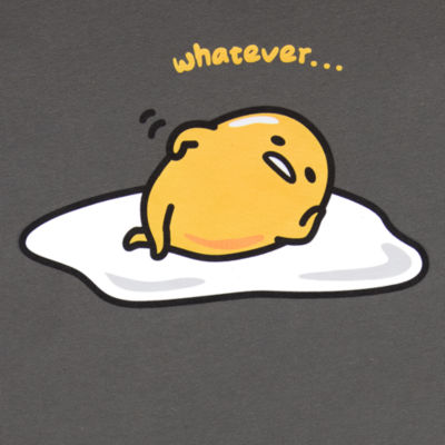 Juniors Gudetama Lazy Egg Boyfriend Tee Womens Crew Neck Short Sleeve Graphic T-Shirt