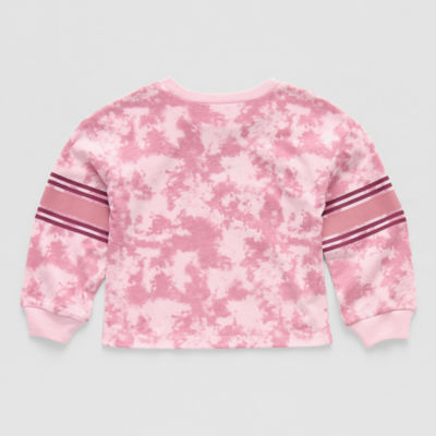Okie Dokie Toddler & Little Girls Active Round Neck Long Sleeve Graphic T-Shirt