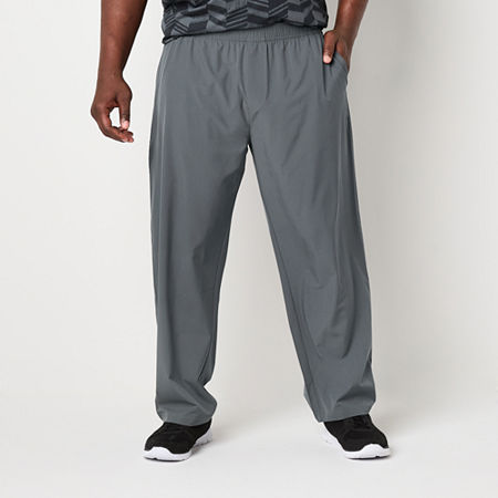 Xersion Woven Open Bottom Mens Regular Fit Big and Tall Workout Pant, 5x-large Tall, Gray