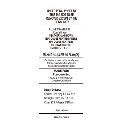 Peacenest All Season Microfiber White Goose Down And Feather Fiber Comforter